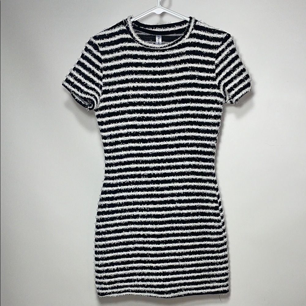 Laqueen Striped Black and White Dress
